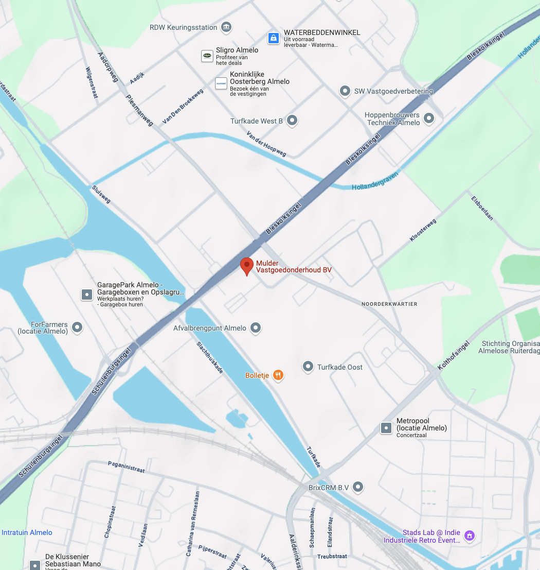 Kaartje locatie Mulder VGO Almelo